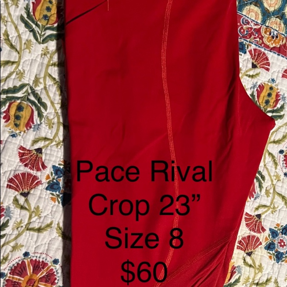 Lululemon pace rival crop leggings. Size 8